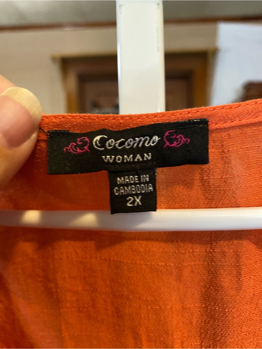 Cocomo Burnt Orange Tiered Peasant Tunic - Picture 2 of 4
